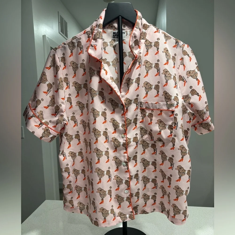 Bouffants & Broken Hearts Poodle Pajama Top